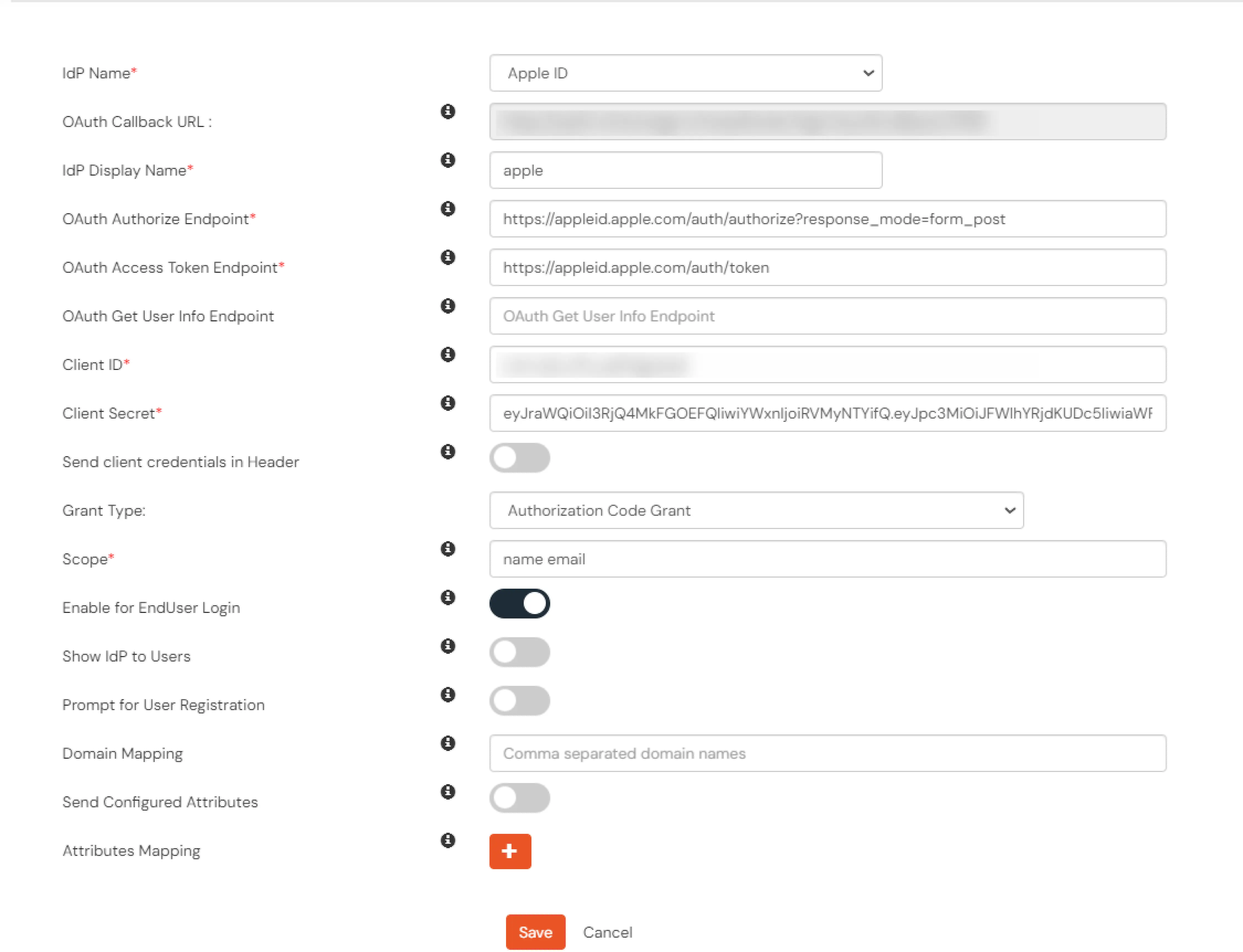 Ghost Social Login SSO: Apple