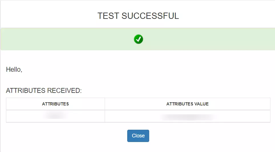 Okta Single Sign On SSO SucessTestConnection