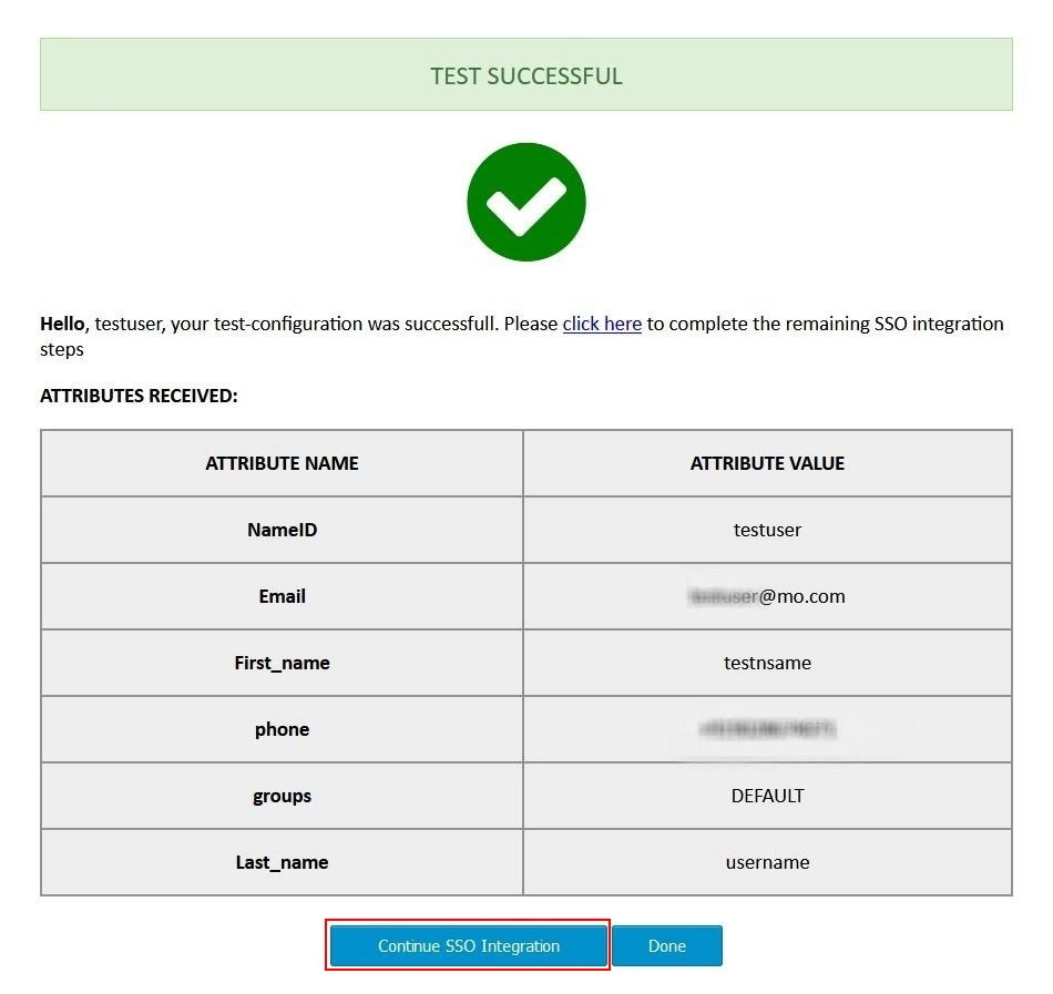 Umbraco Single Sign-On (SSO) - successful test configuration