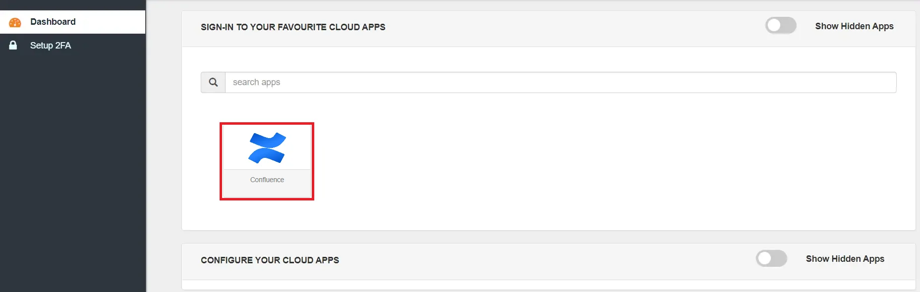 Select Atlassian Confluence Cloud app