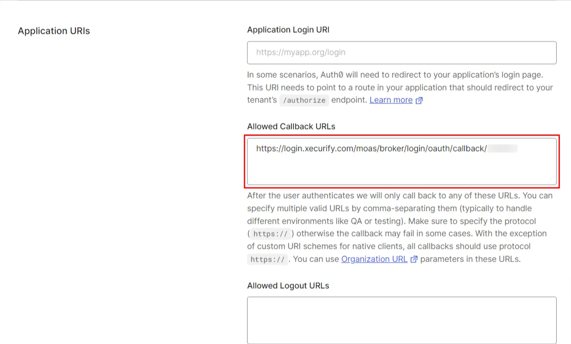 Auth0 Single Sign-On Callback URLS