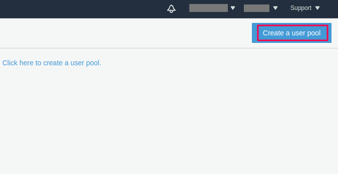 create user pool aws cognito as sp