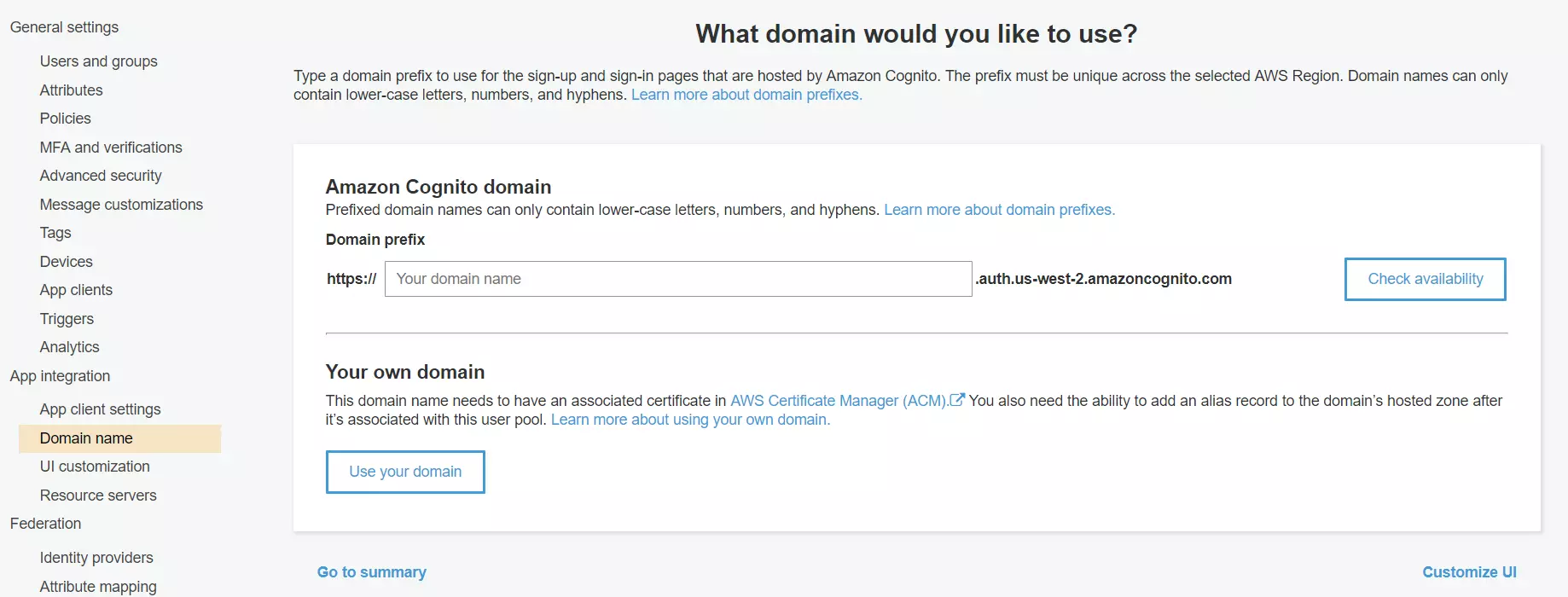 OAuth/OpenID/OIDC Single Sign-On (SSO) -  AWS cognito SSO Login domain name