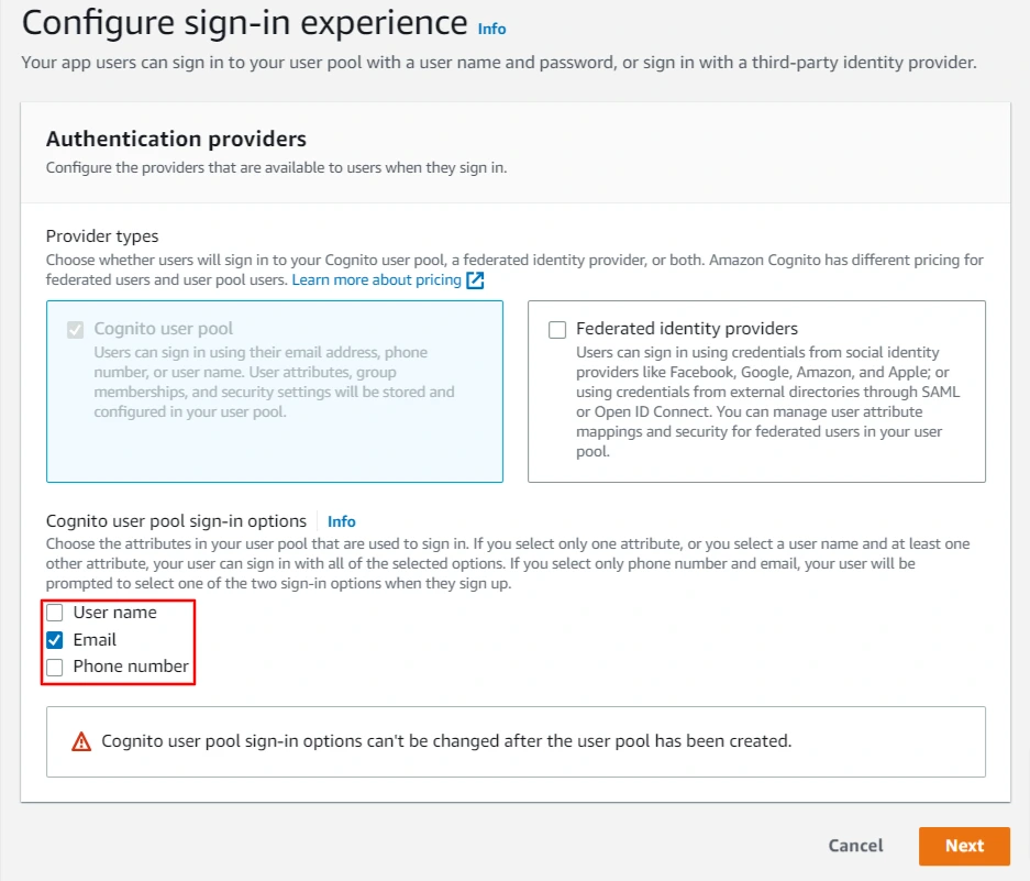 AWS Cognito OAuth/OpenID Single Sign On (SSO)
