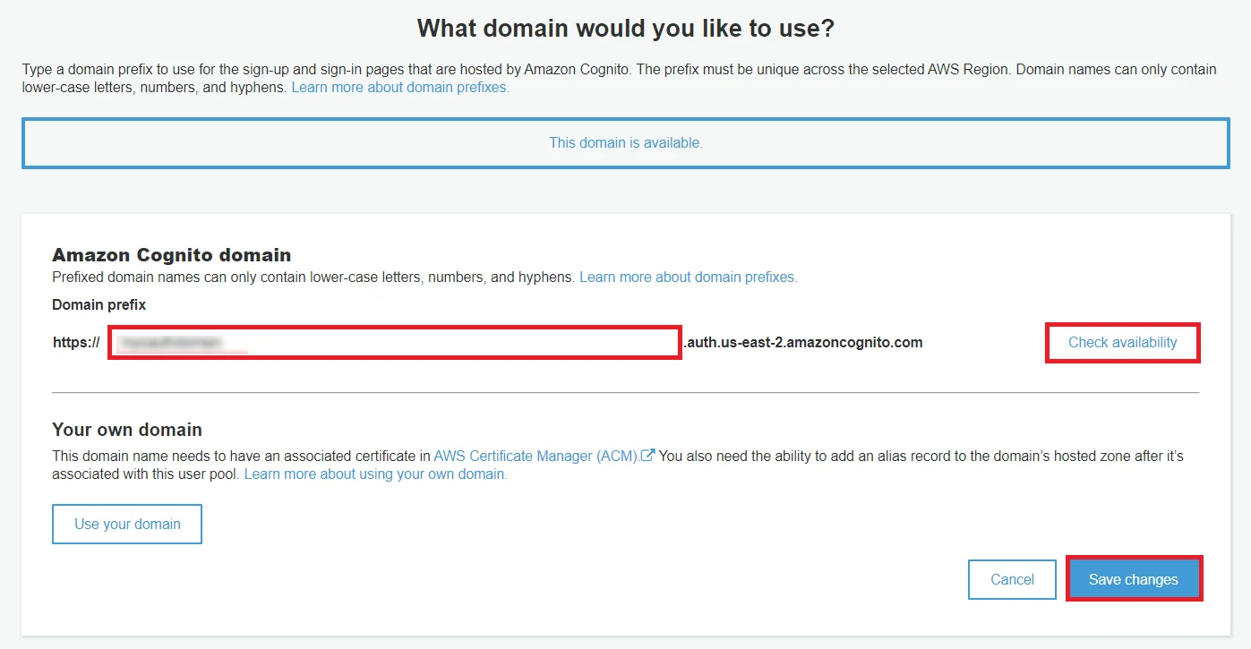 OAuth/OpenID/OIDC Single Sign On (SSO) - AWS Cognito Domain Name