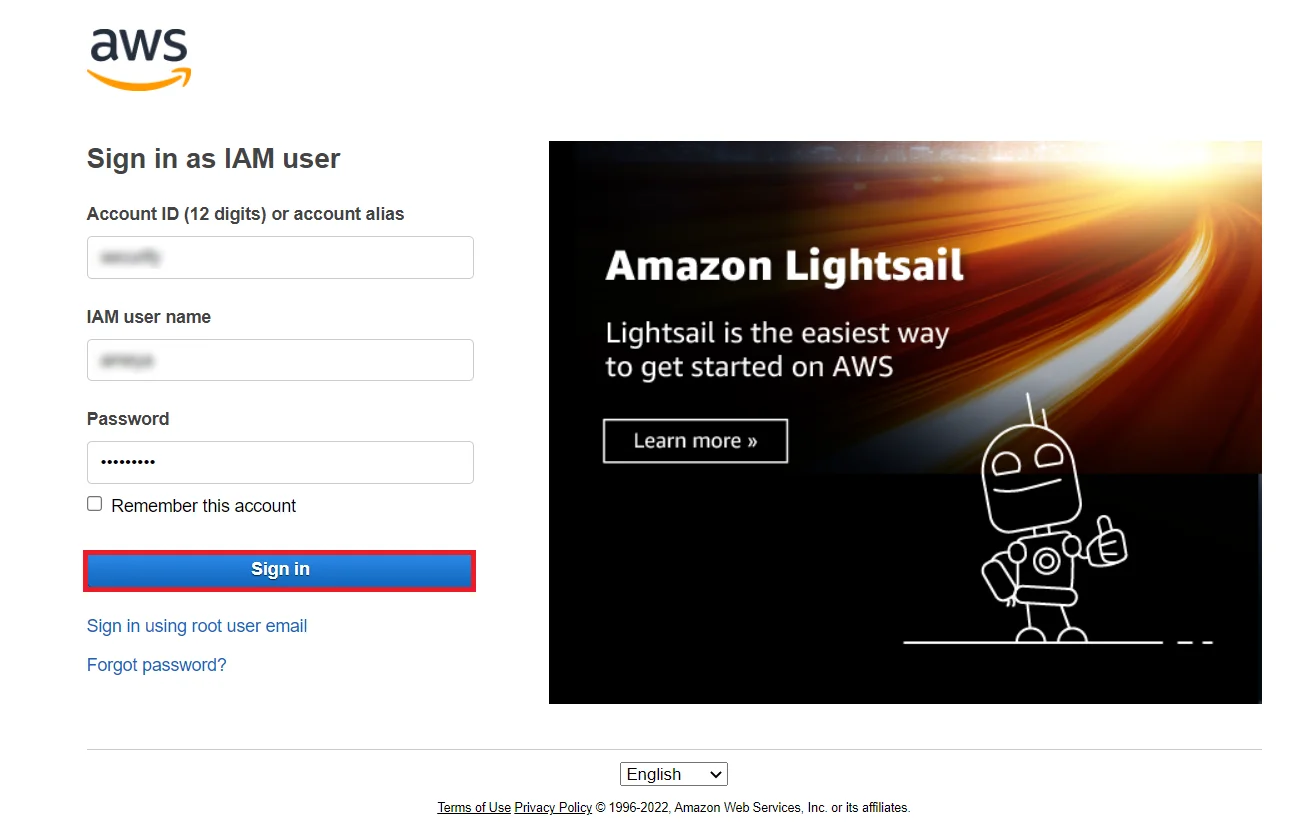 AWS Cognito Single Sign On (SSO) : Login to Amazon Console