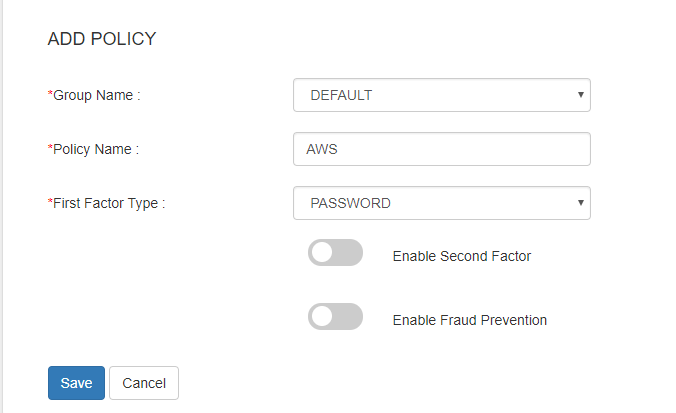 ServiceNow MFA add policy