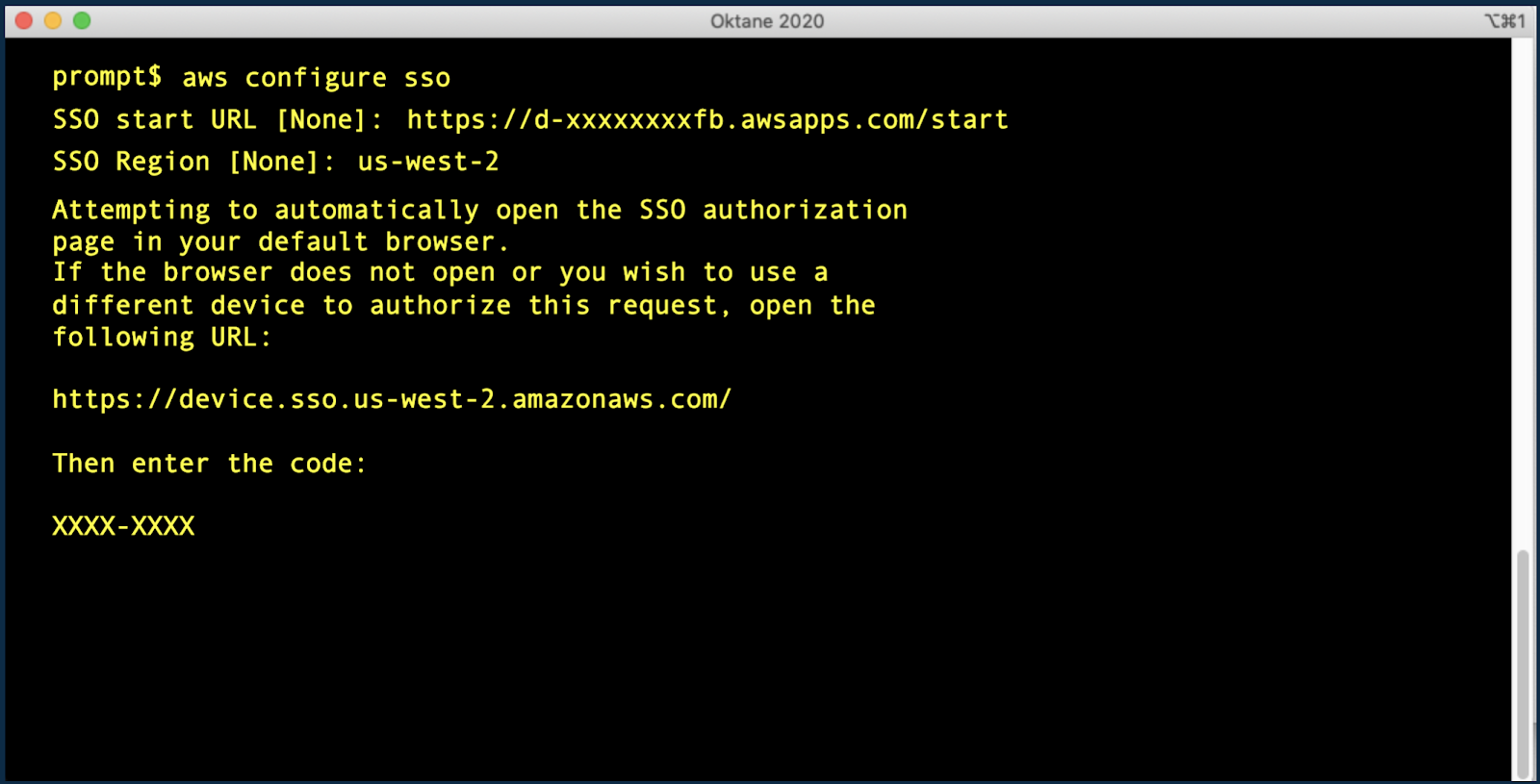 AWS Single Sign-On (SSO) authentication using CLI