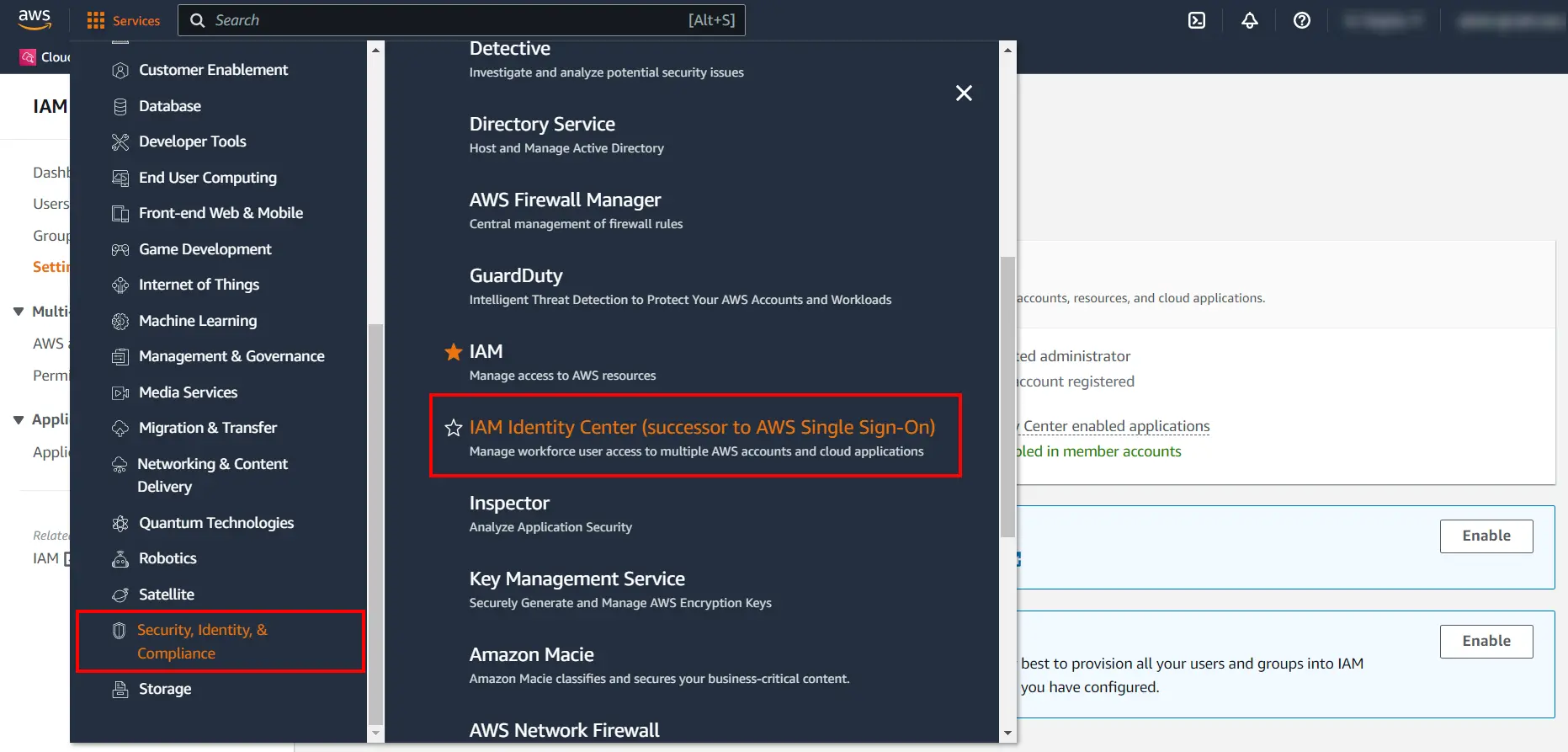 Amazon Quicksight SSO (AWS) services security