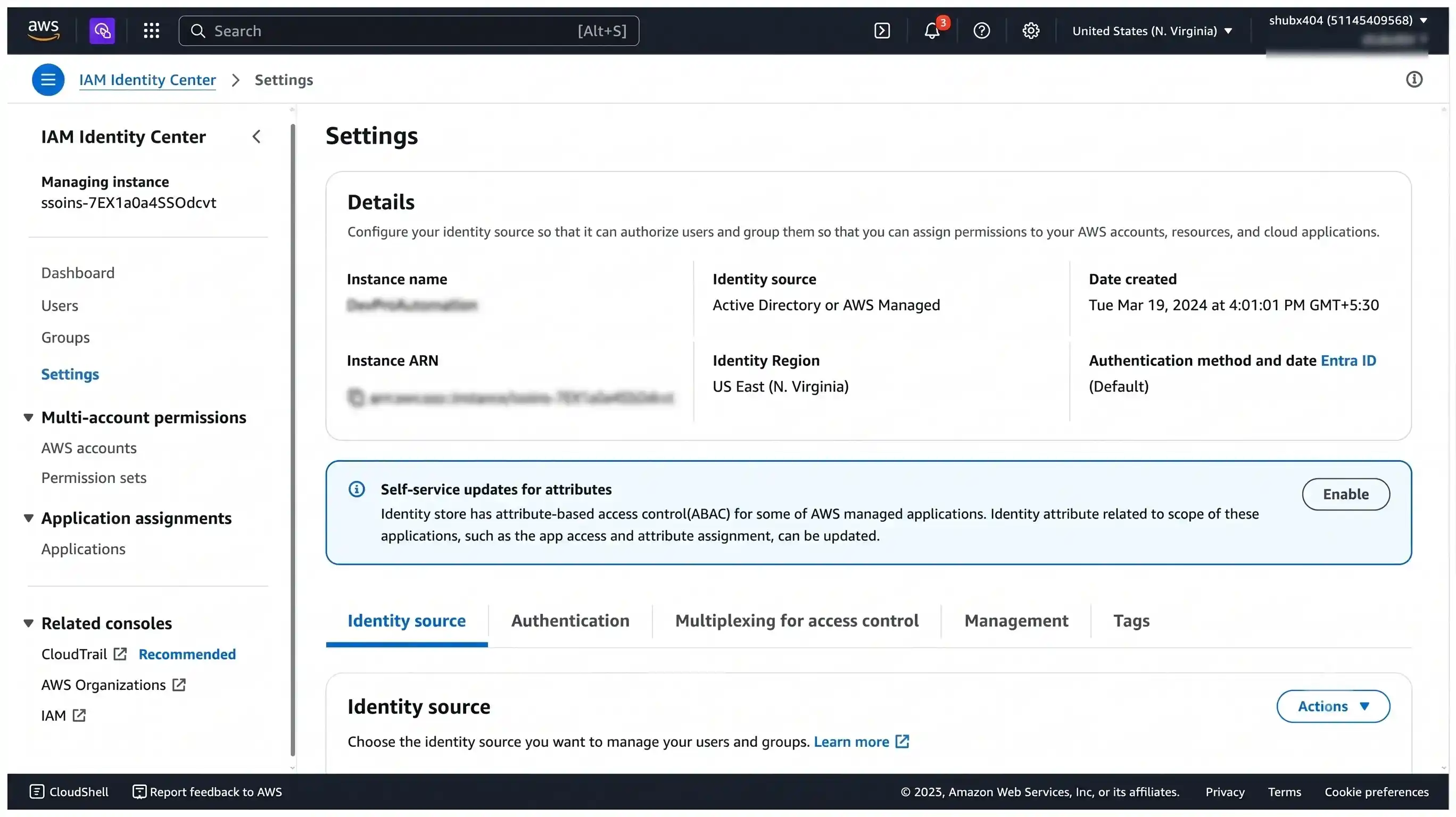 AWS settings