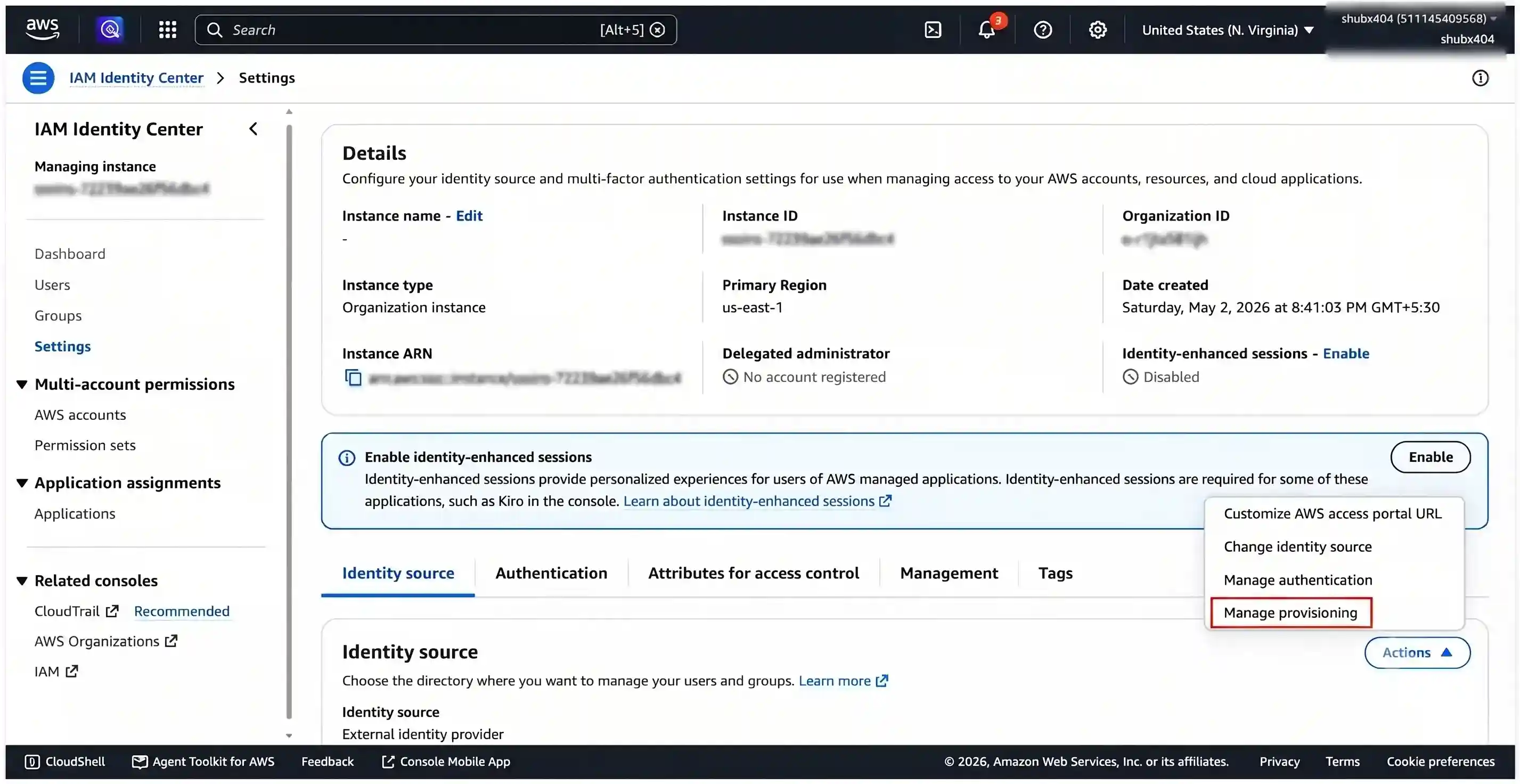 AWS manage provisioning 