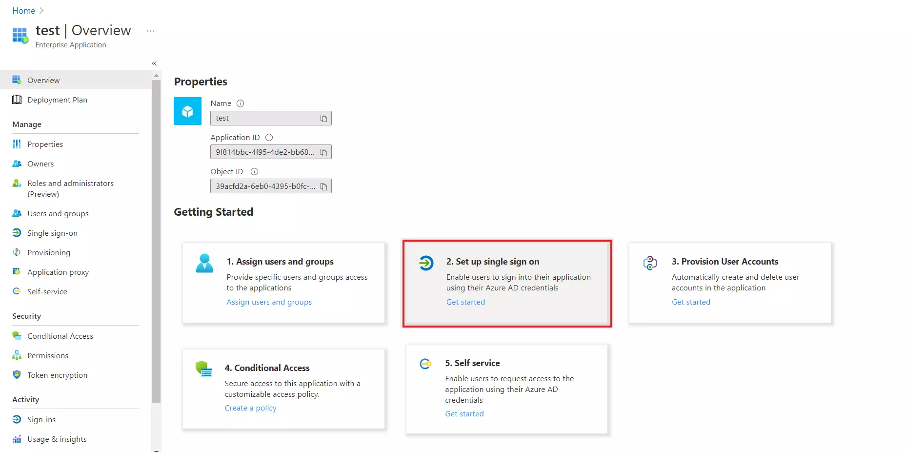 Azure AD as IDP : Single sign-on