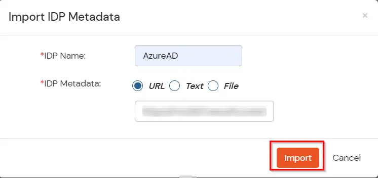 Configuring Azure AD as IdP: Azure AD Import