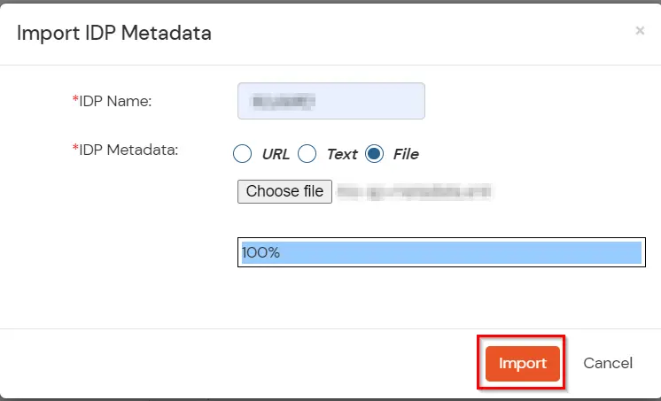 Configuring WSO2 as IdP: WSO2 Import