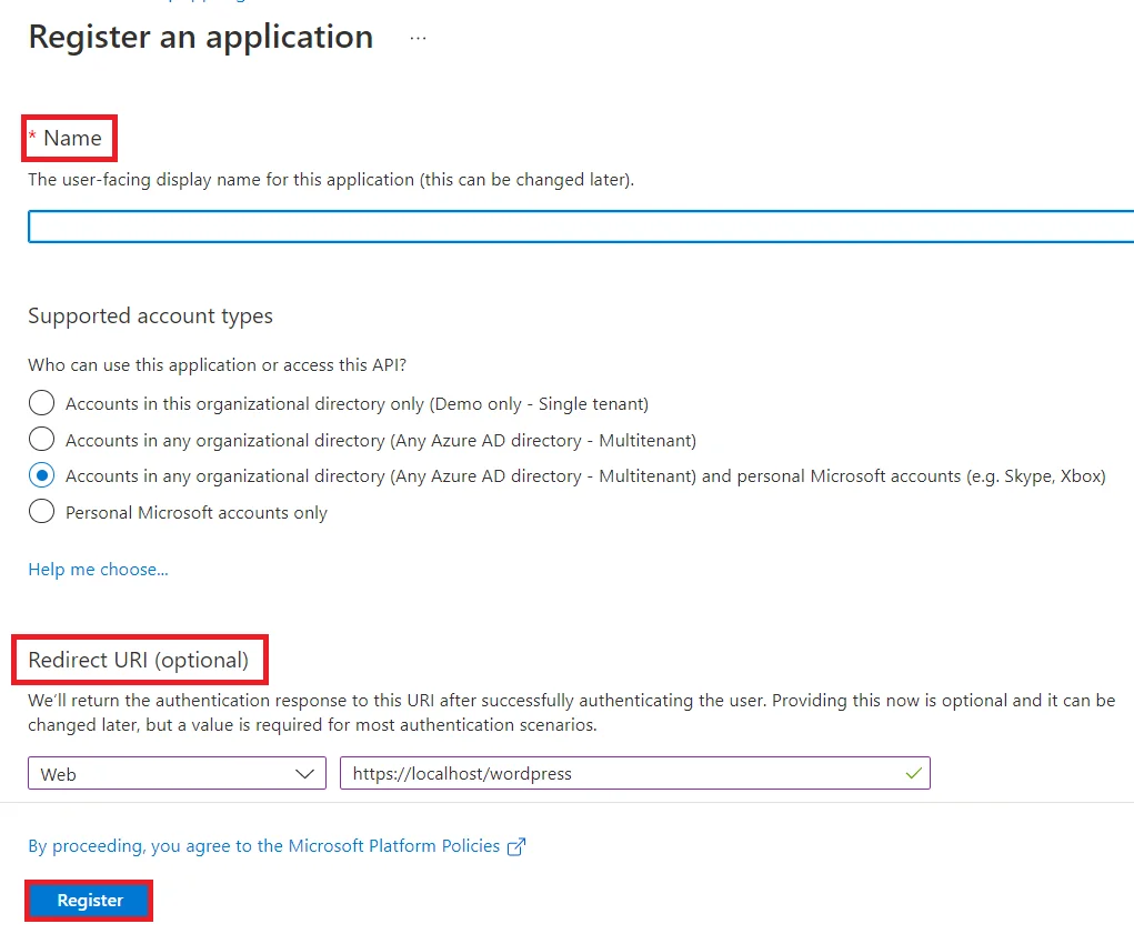 Azure AD as IDP : Adding New Application