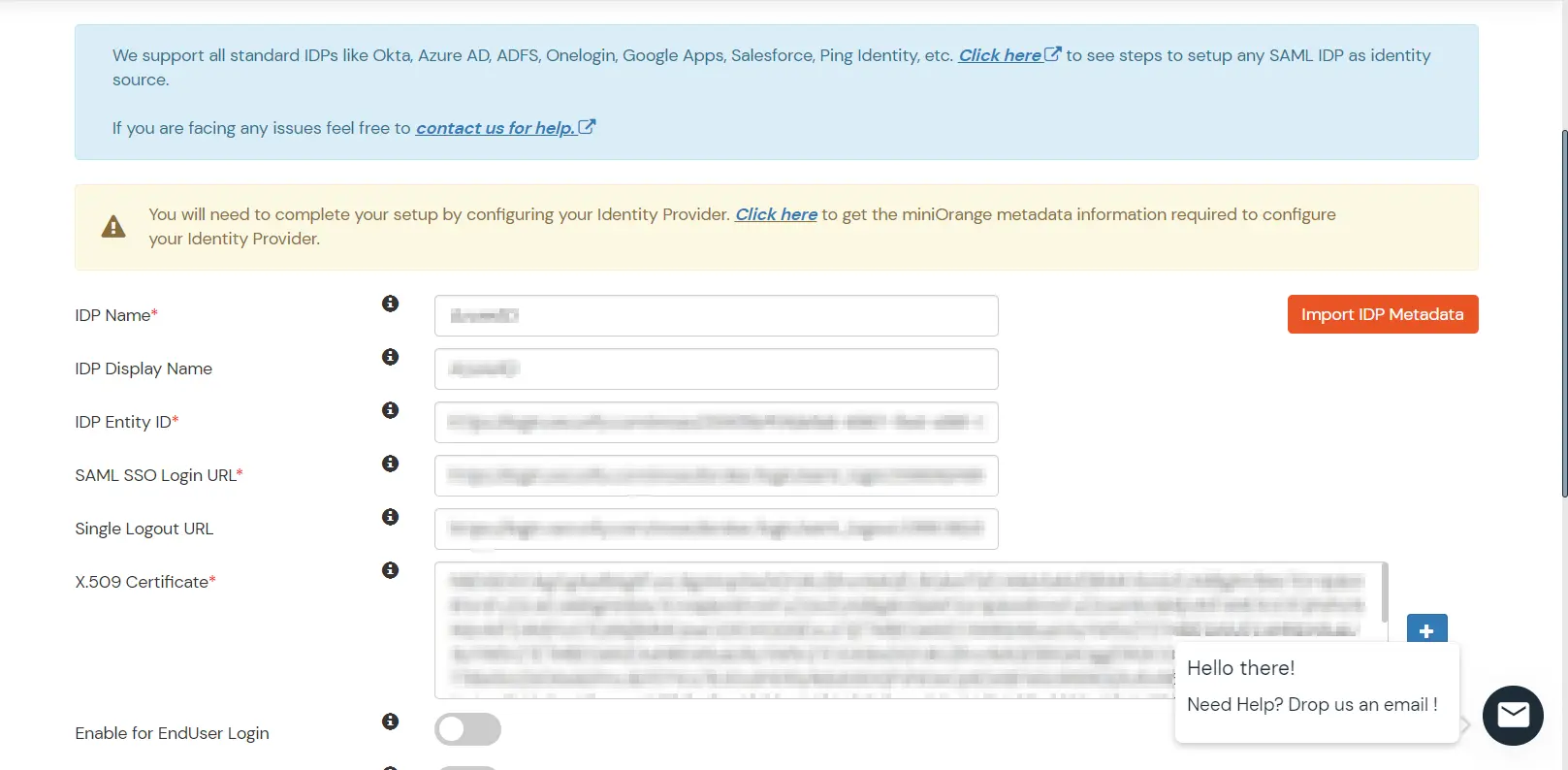 Configuring Azure AD as IdP : SAML SSO Login URL and x.509 Certificate