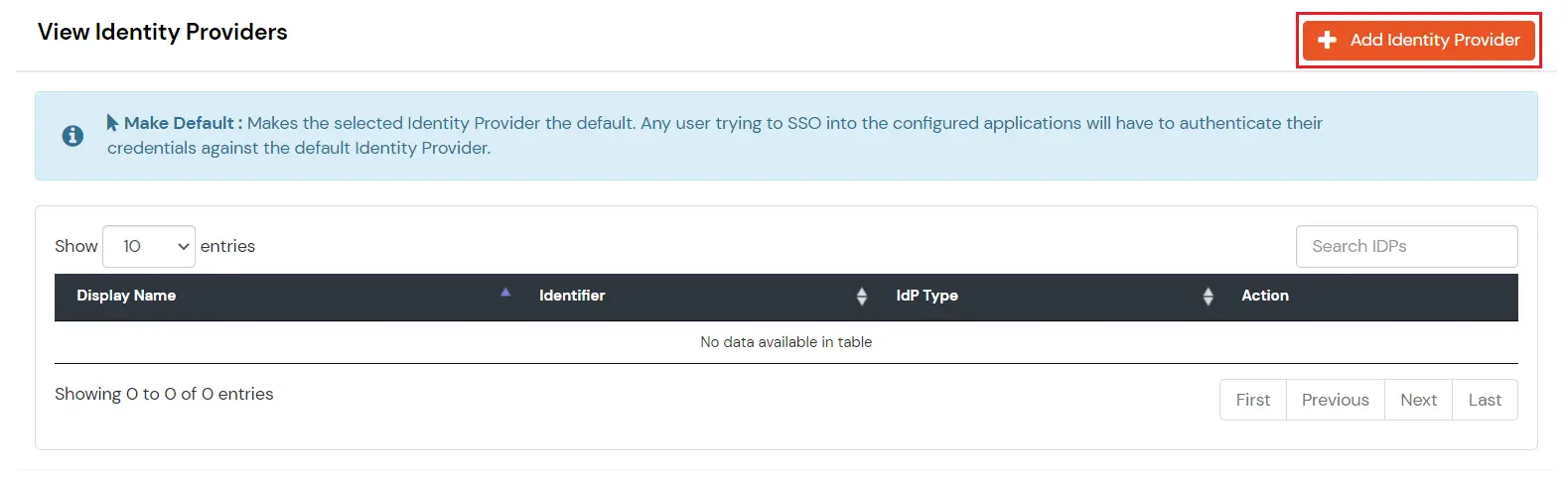 WSO2 IS IDP: Select Identity Provider