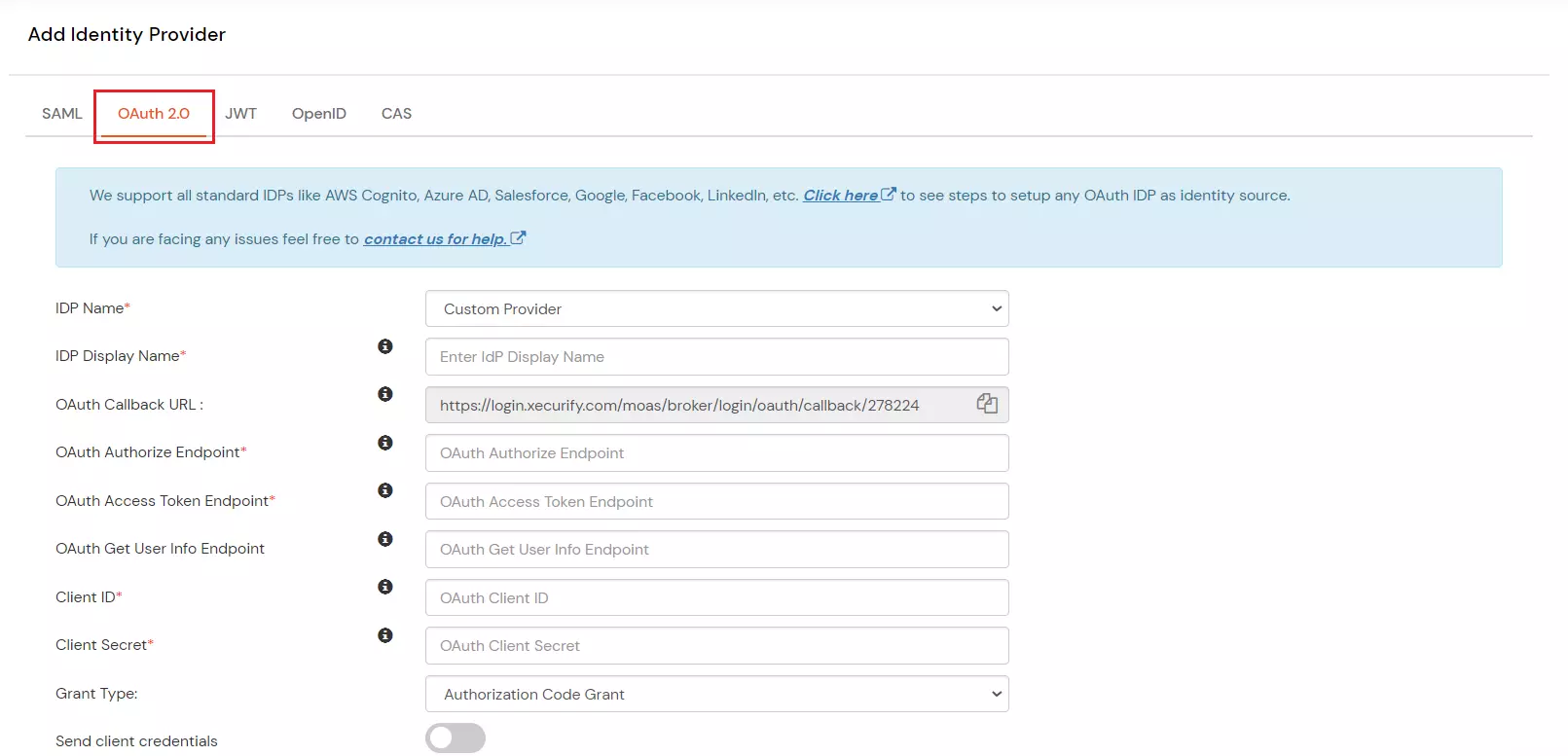 WSO2 IS SSO: Select OAuth