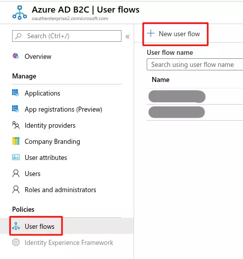 Azure b2c as IDP : azure-b2c-create-policy