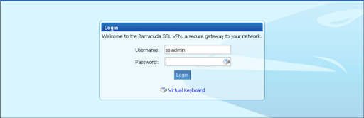 Two-factor authentication (2FA) for Barracuda SSL VPN : login page