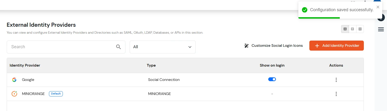 BigCommerce Social Login Single Sign-On: Added Successful Google as Social App