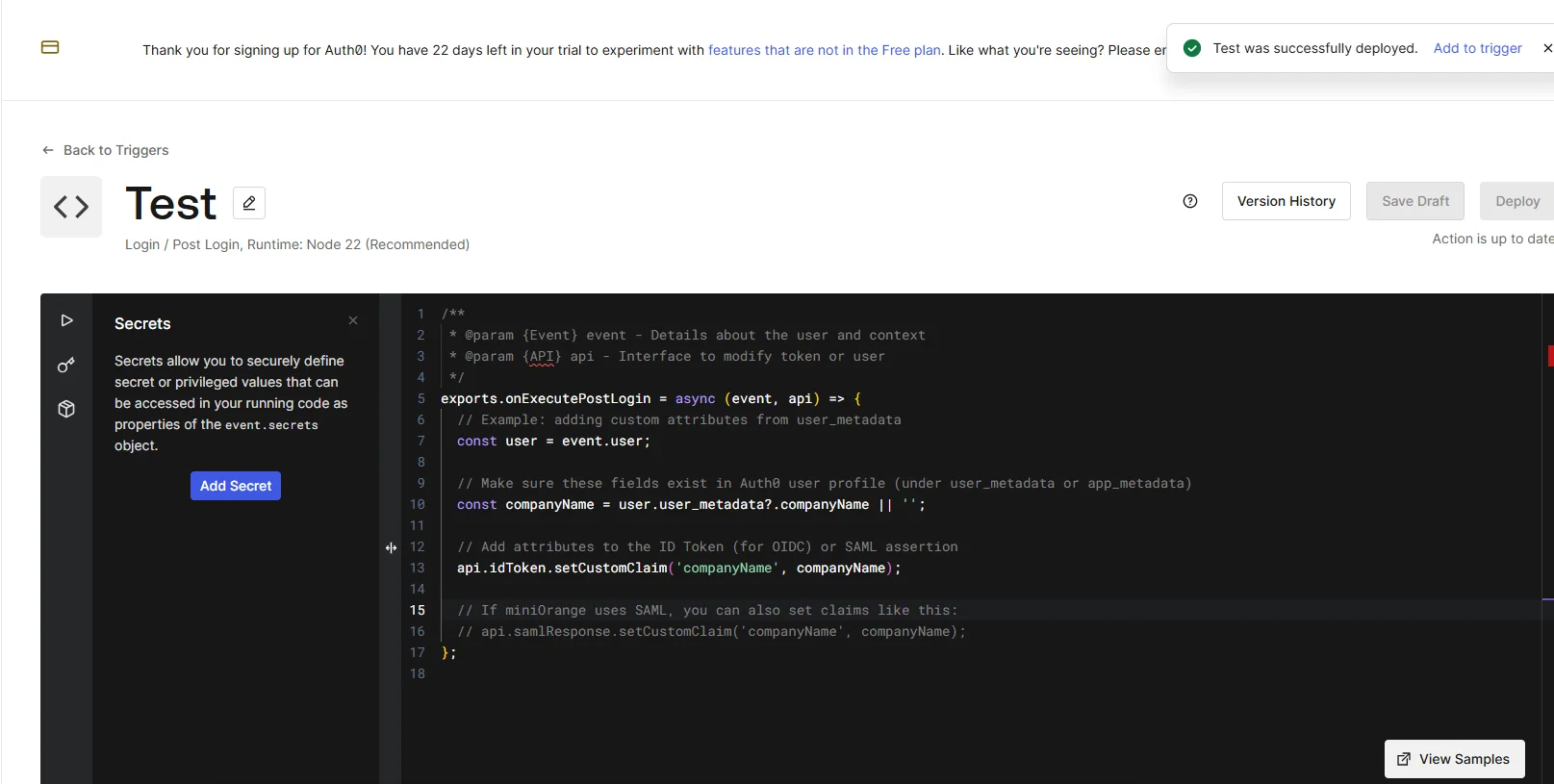 BigCommerce Single Sign-On (SSO) Add to Trigger