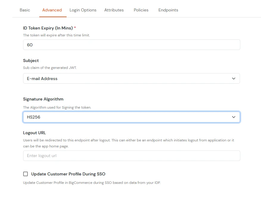 BigCommerce Two-Factor Authentication (2FA/MFA): Switch to Advanced tab