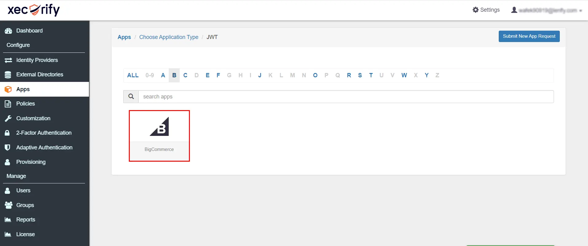 BigCommerce Provisioning : Select Bigcommerce