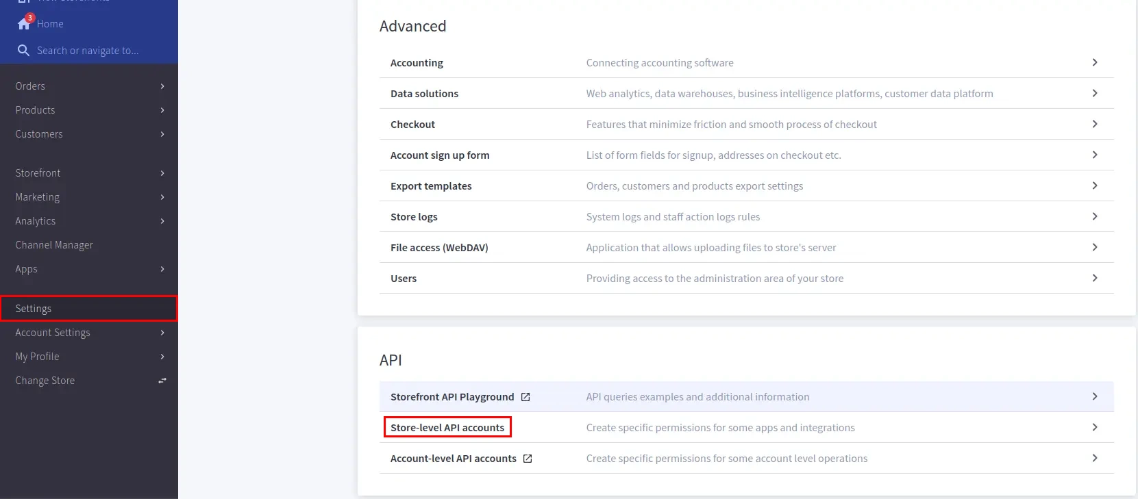 BigCommerce Single Sign-On (SSO): API account