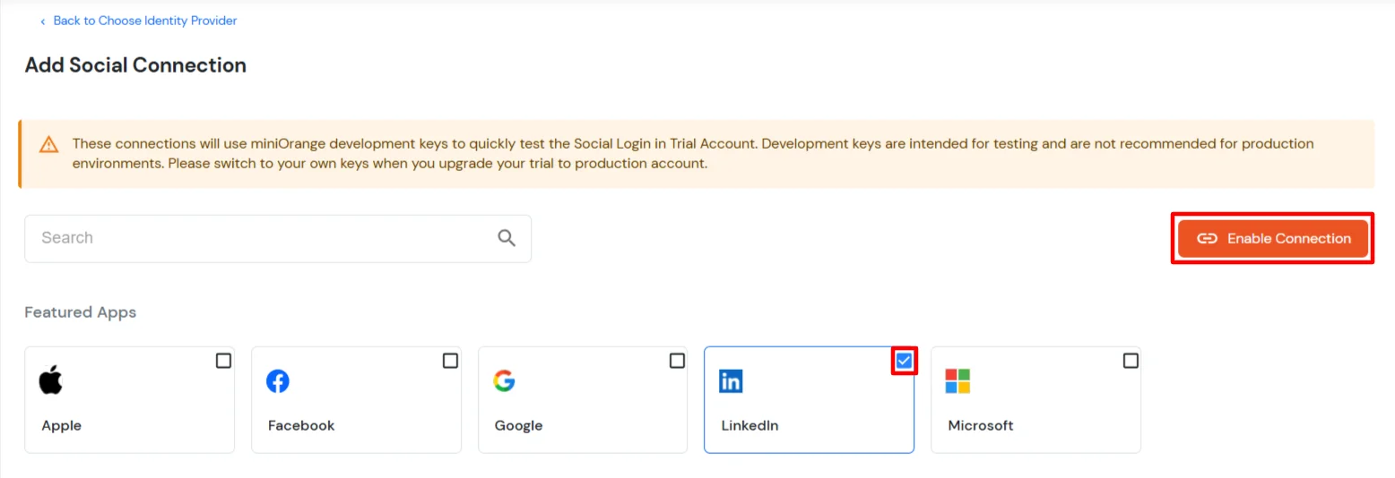 BigCommerce Social Login Single Sign-On: Check LinkedIn and Enable Connection
