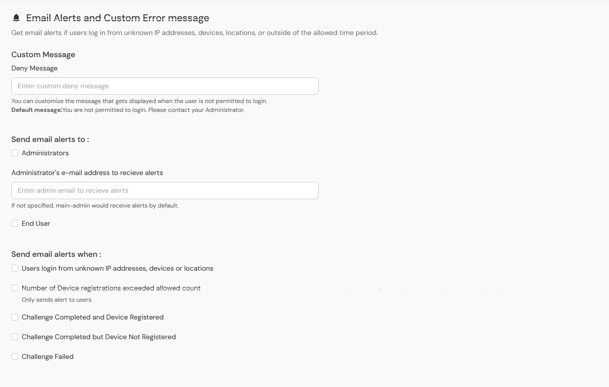 BigCommerce Two Factor Authentication (2FA/MFA) Email Alerts and Custom Error message