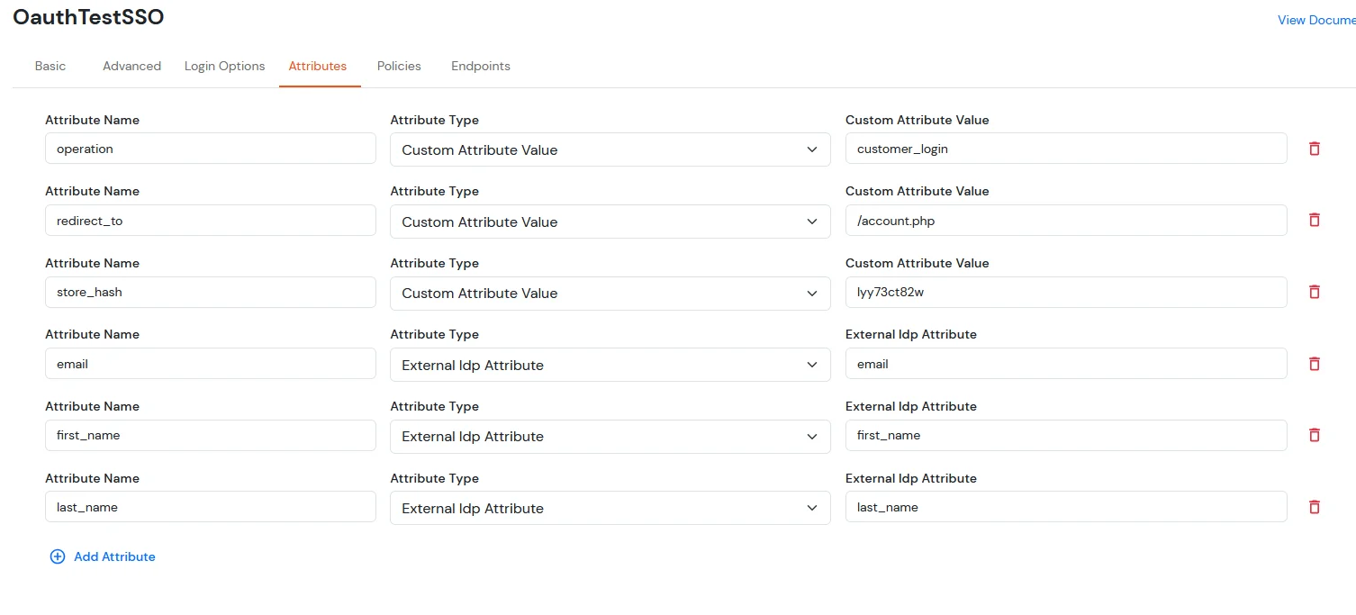 BigCommerce Single Sign-On (SSO) SSO URL to authenticate from miniOrange