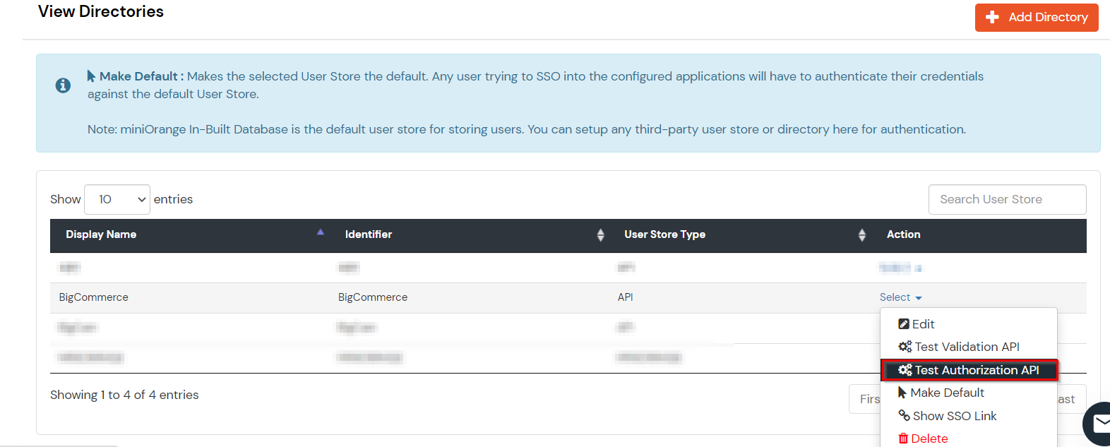Test authorization api for BigCommerce SSO login