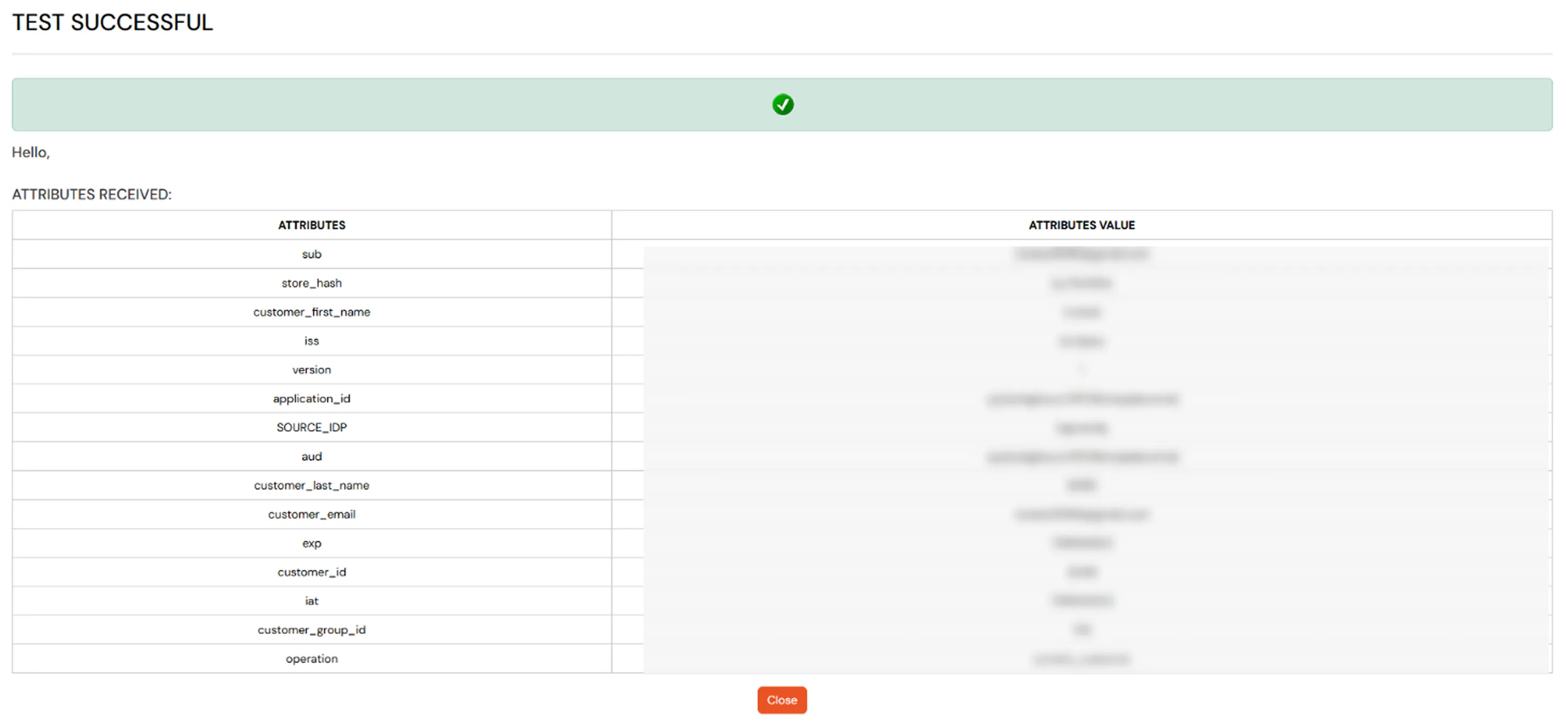 BigCommerce IDP - Test Successful