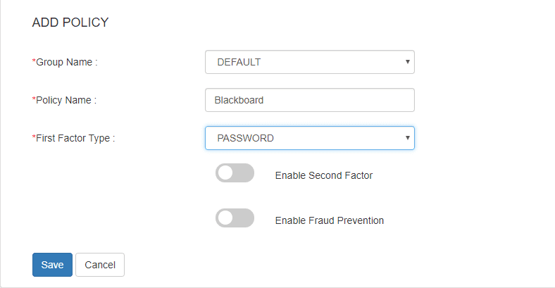 blackboard sso add policy