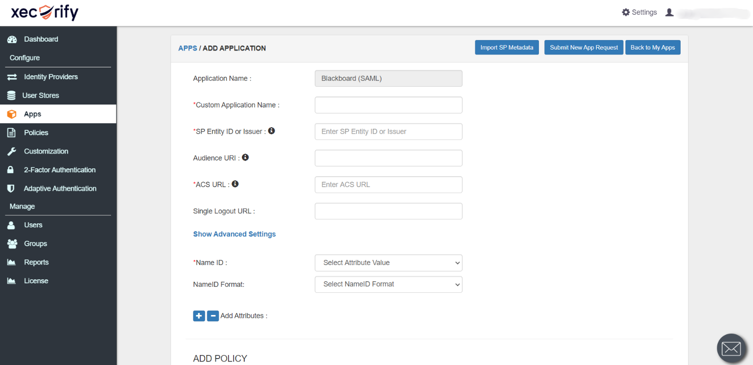 Blackboard Single Sign On (sso) configuration