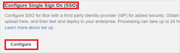 Box Single Sign On (sso) configure box sso