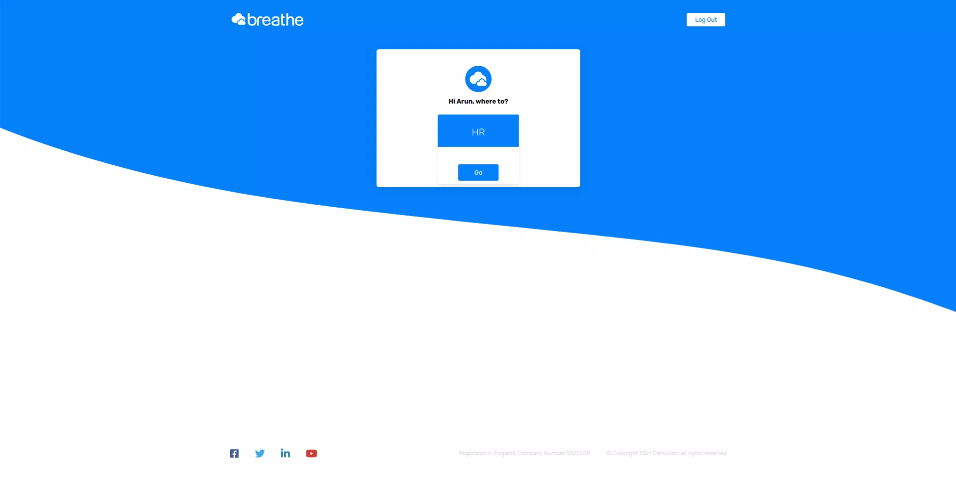 BreatheHR Single Sign-On (sso) user login page 