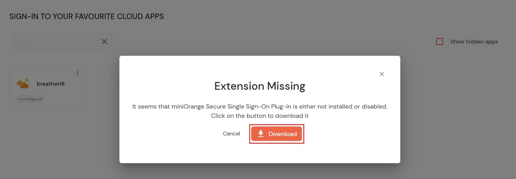 Breathe HR Single Sign-On (SSO) Download Extension