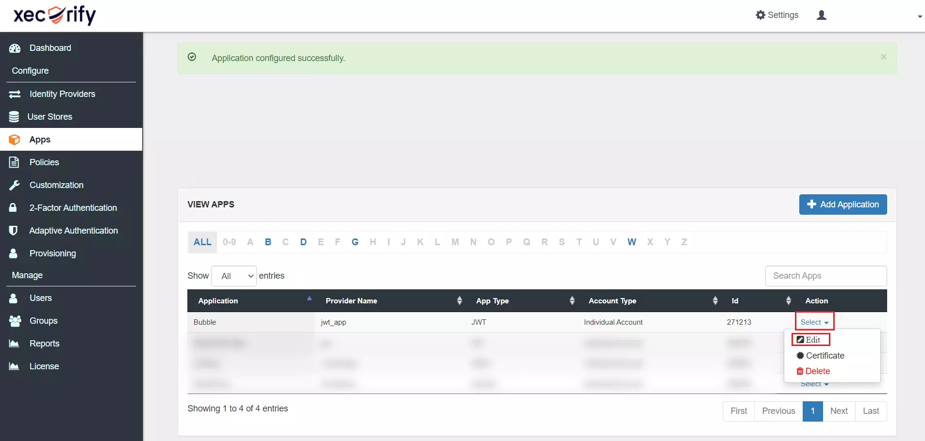 Bubble Single sign-on (SSO) configure-app-secret