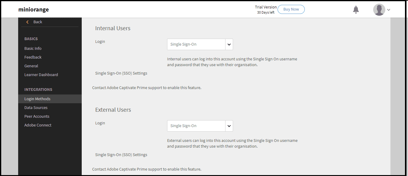 Adobe Captivate two-factor authentication (2FA/MFA) : requirement