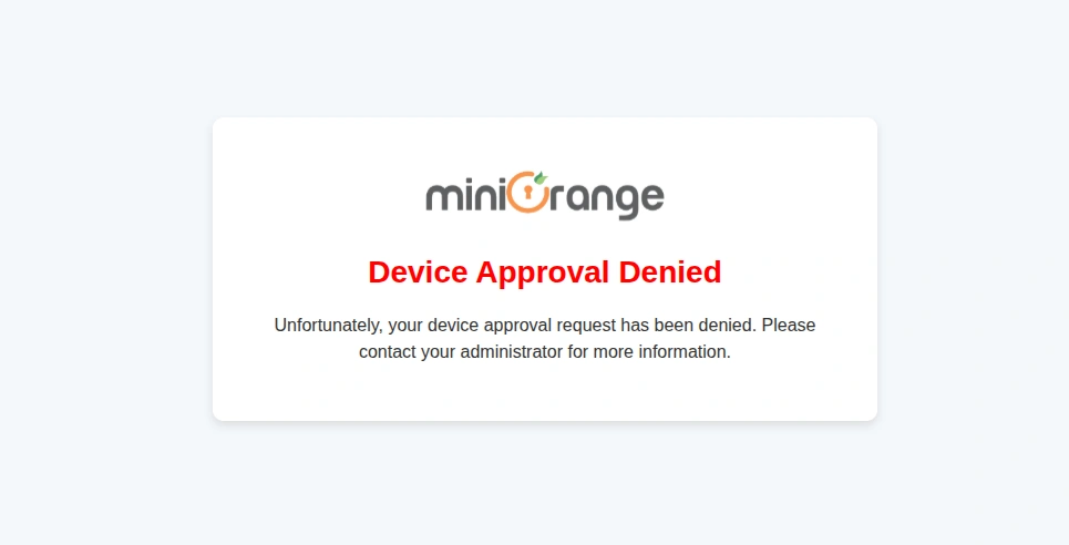 Odoo device access denied message in miniOrange CASB