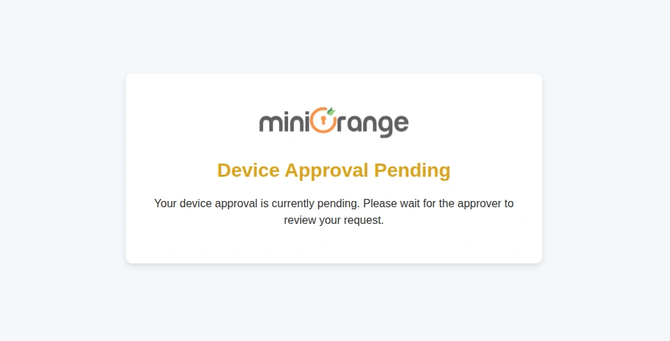 Odoo login blocked until device approval in miniOrange CASB