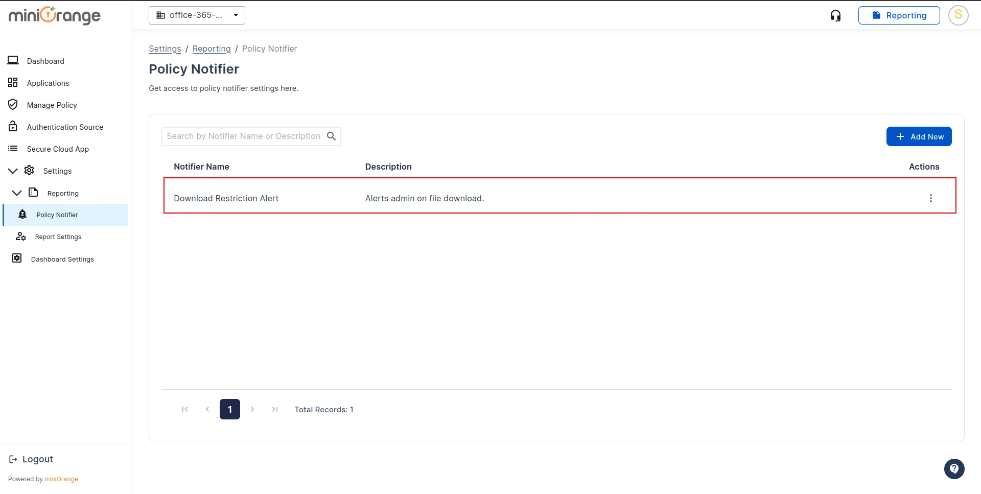 OneDrive and SharePoint File Restriction-CASB Real-Time Policy Notifier Settings