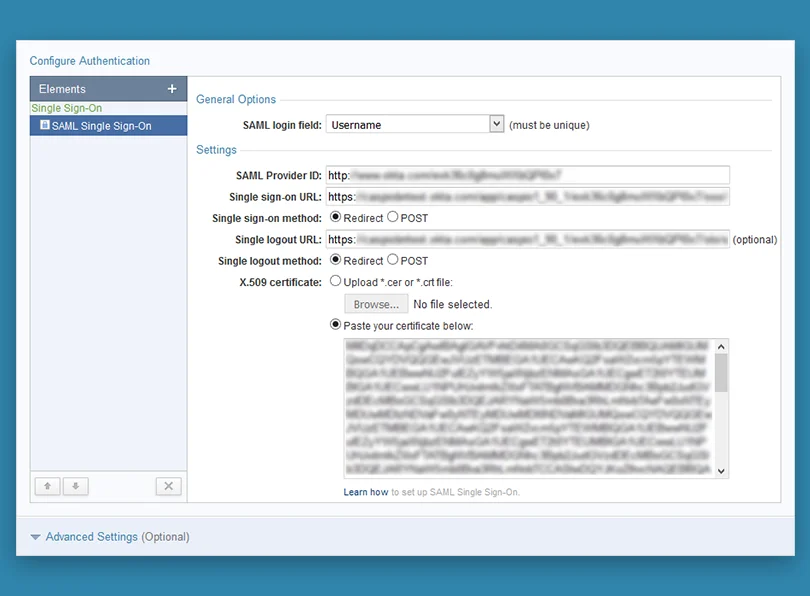 Configure Caspio Single Sign-On (SSO)