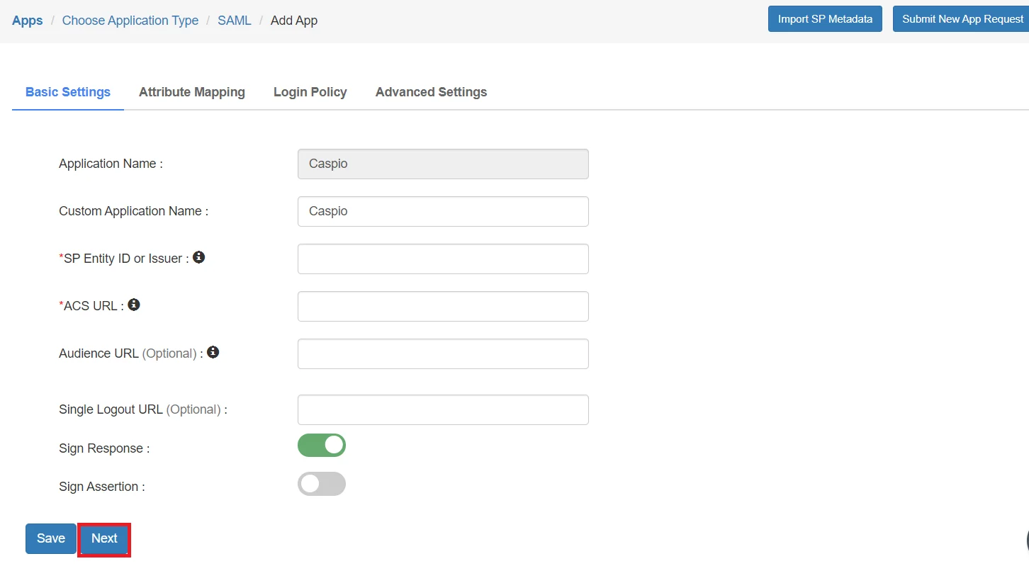 Configure Caspio Single Sign-On (SSO)