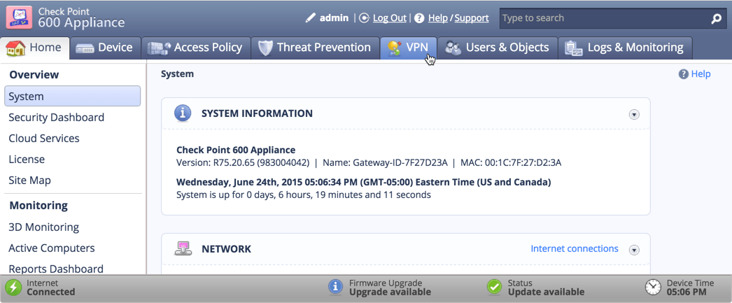 Two-Factor Authentication 2FA / MFA for Check Point VPN : Switch to VPN tab