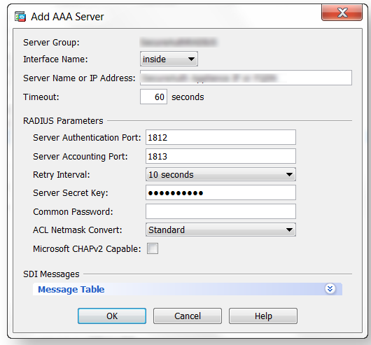Cisco AnyConnect ASA  2FA two-factor authentication: Radius client aaa server