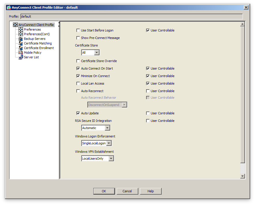 Cisco AnyConnect VPN 2FA two-factor authentication radius client auto reconnect