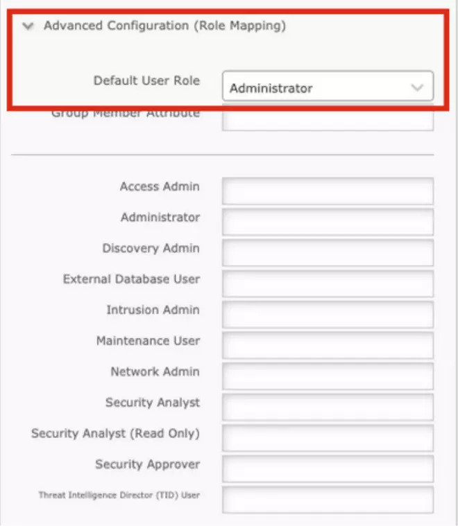 Cisco Firepower Management Center SAML Single Sign-On (sso) role mapping